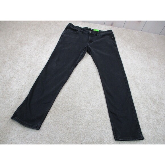 DU/ER Jeans Mens 36 Black Charcoal L2X Slim Fit Stretch Denim Casual Duer 36x30 - Picture 2 of 13